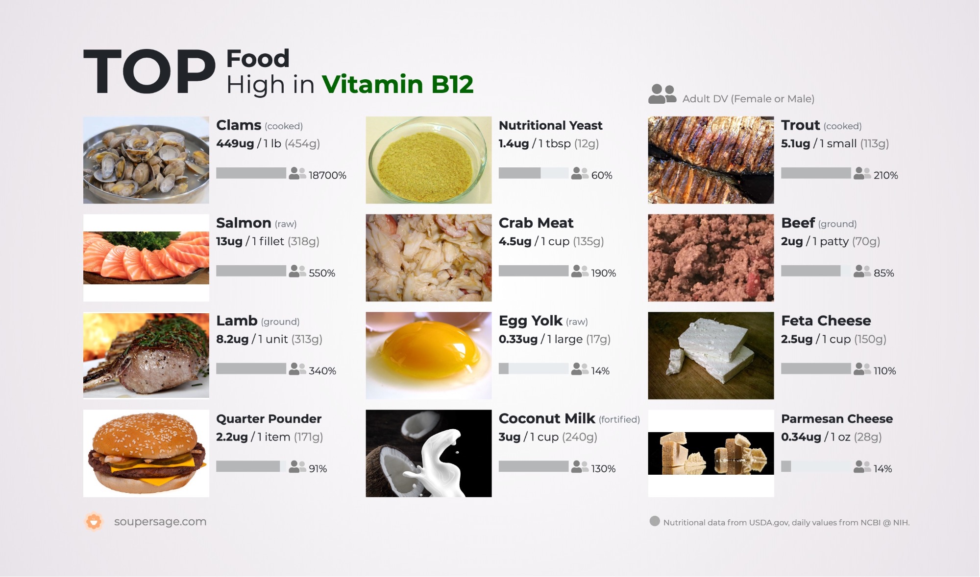 image of Top Food High in Vitamin B12