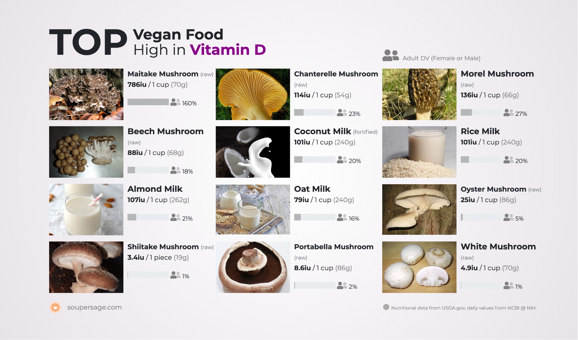 image of Top Vegan Food High in Vitamin D