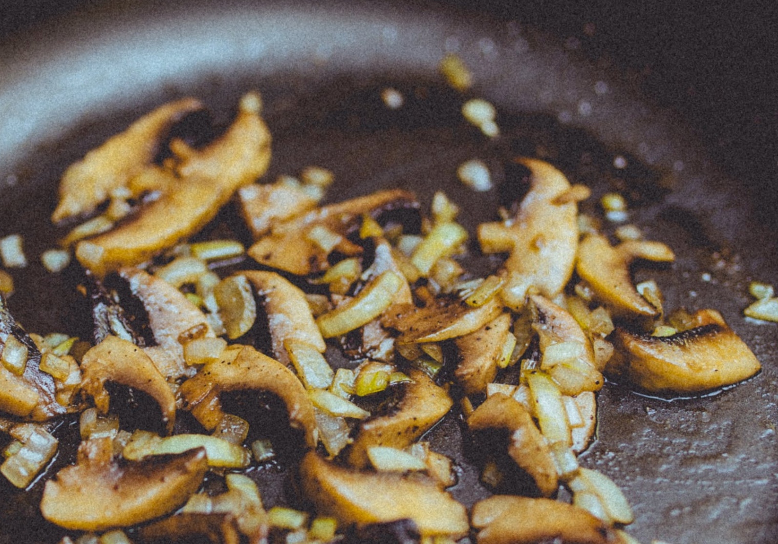 image of stir fried garlic shiitake